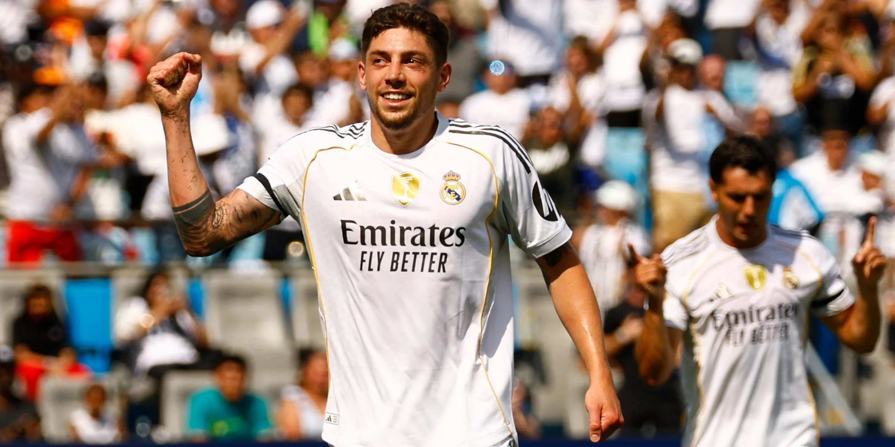 Federico Valverde ăn mừng bàn thắng ở FIFA Club World Cup